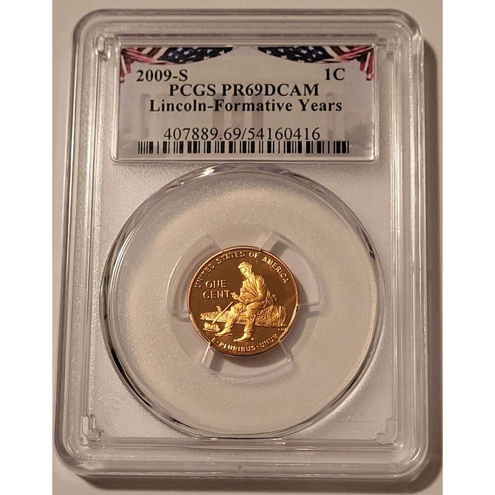 2009 S Lincoln Bicentennial Cent Formative Years PR69 DCAM PCGS Bunting Label